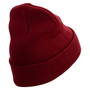 The Rodfather Phrase Embroidered 12 Inch Long Knitted Beanie. - Maroon OSFM