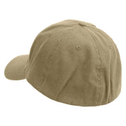 Ciao Embroidered Low Profile Washed Flex Cap - Khaki OSFM