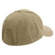 Ciao Embroidered Low Profile Washed Flex Cap - Khaki OSFM