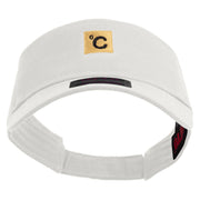 Celsius Temperature Embroidered Cotton Twill Sun Visor - White OSFM