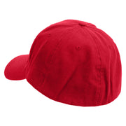 Ciao Embroidered Low Profile Washed Flex Cap - Red OSFM