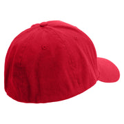 Ciao Embroidered Low Profile Washed Flex Cap - Red OSFM