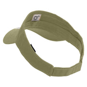 Celsius Temperature Embroidered Cotton Twill Sun Visor - Khaki OSFM