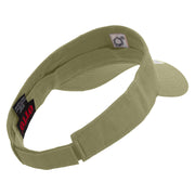 Celsius Temperature Embroidered Cotton Twill Sun Visor - Khaki OSFM