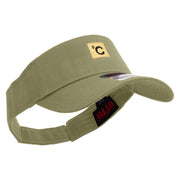 Celsius Temperature Embroidered Cotton Twill Sun Visor - Khaki OSFM