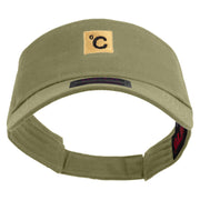 Celsius Temperature Embroidered Cotton Twill Sun Visor - Khaki OSFM