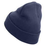 The Rodfather Phrase Embroidered 12 Inch Long Knitted Beanie. - Navy OSFM