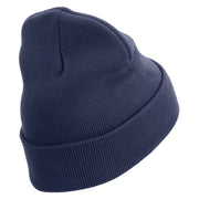 The Rodfather Phrase Embroidered 12 Inch Long Knitted Beanie. - Navy OSFM