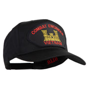 Combat Engineer Vietnam Patched Solid Cotton Twill 5 Panel Prostyle Snap Cap - Black OSFM