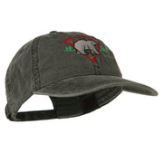 Black Bear Embroidered Washed Cap