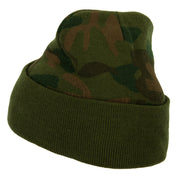 US Air Force Veteran Circle Embroidered Camo Long Beanie