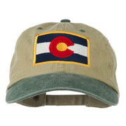 Colorado Flag Embroidered Two Tone Cap