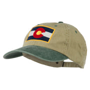 Colorado Flag Embroidered Two Tone Cap