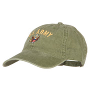 US Army Logo Embroidered Washed Cotton Twill Cap