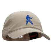 Karate Student Embroidered Washed Cotton Brass Buckle Cap