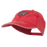 Black Bear Embroidered Washed Cap