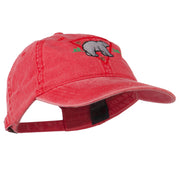 Black Bear Embroidered Washed Cap