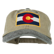 Colorado Flag Embroidered Two Tone Cap