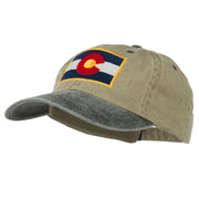 Colorado Flag Embroidered Two Tone Cap