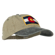 Colorado Flag Embroidered Two Tone Cap