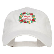 Warm Wishes Embroidered Washed Cap