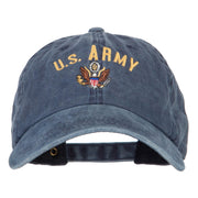 US Army Logo Embroidered Washed Cotton Twill Cap