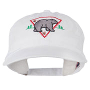 Black Bear Embroidered Washed Cap