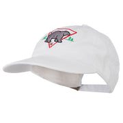 Black Bear Embroidered Washed Cap