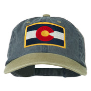 Colorado Flag Embroidered Two Tone Cap