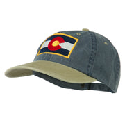 Colorado Flag Embroidered Two Tone Cap