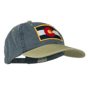 Colorado Flag Embroidered Two Tone Cap