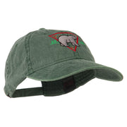 Black Bear Embroidered Washed Cap