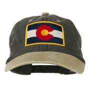 Colorado Flag Embroidered Two Tone Cap