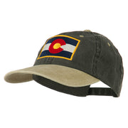 Colorado Flag Embroidered Two Tone Cap