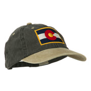 Colorado Flag Embroidered Two Tone Cap