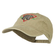 Black Bear Embroidered Washed Cap