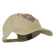 Black Bear Embroidered Washed Cap