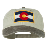 Colorado Flag Embroidered Two Tone Cap