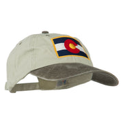 Colorado Flag Embroidered Two Tone Cap