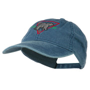 Black Bear Embroidered Washed Cap