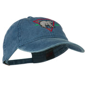 Black Bear Embroidered Washed Cap