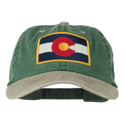 Colorado Flag Embroidered Two Tone Cap