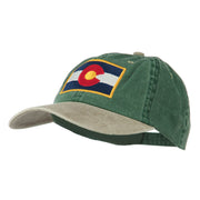 Colorado Flag Embroidered Two Tone Cap