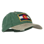 Colorado Flag Embroidered Two Tone Cap