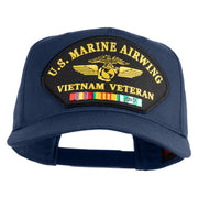 U.S. Marine Airwing Vietnam Veteran Patched Solid Cotton Twill 5 Panel Prostyle Snap Cap - Navy OSFM