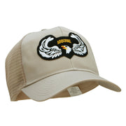 Airborne Eagle Wings Small Patched Cotton Mesh Cap