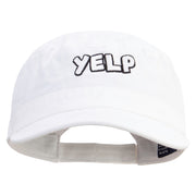 Yelp Embroidered Enzyme Regular Solid Army Caps - White OSFM