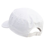 Yelp Embroidered Enzyme Regular Solid Army Caps - White OSFM