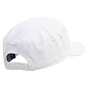 Yelp Embroidered Enzyme Regular Solid Army Caps - White OSFM