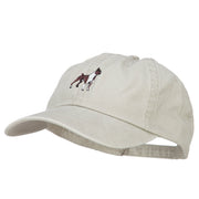 Boxer Dog Embroidered Washed Cotton Twill Cap